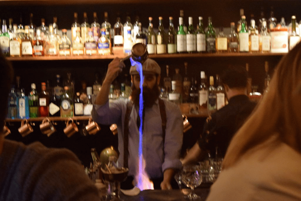Barman in a bar in Melbourne