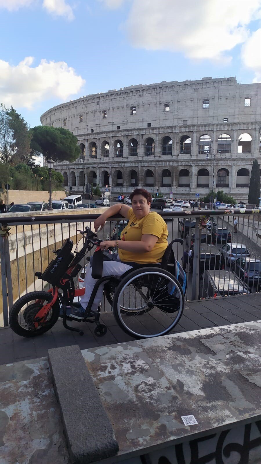 Colosseum in Rome traveller with reduced mobility